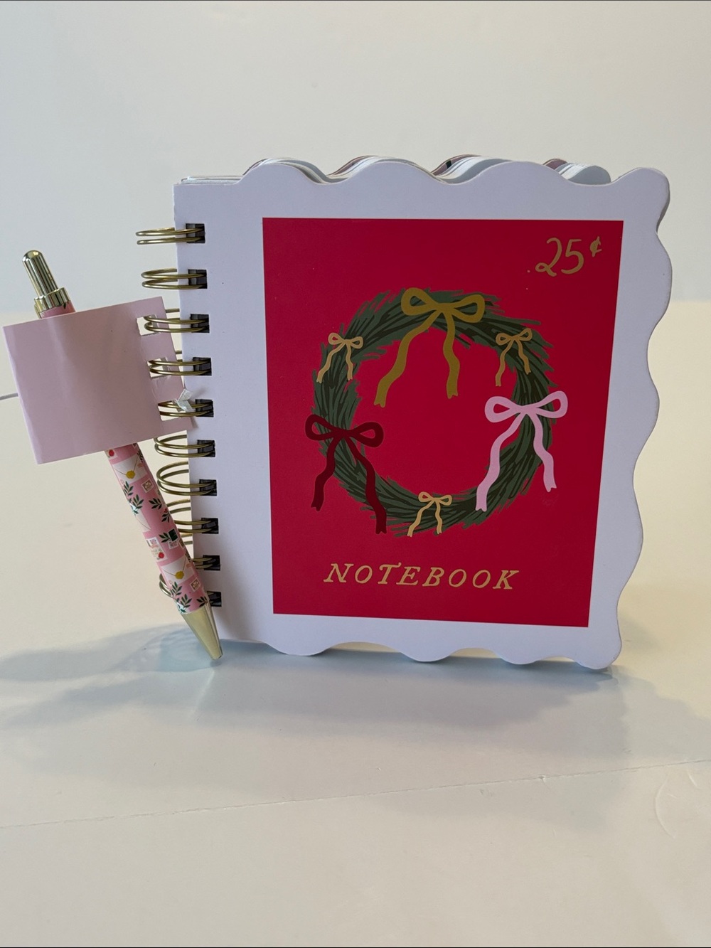 Fringe Festive Wreath Spiral Notebook and Pen Set